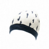 Зимна шапка за момче със синя декорация KIABI 45373 