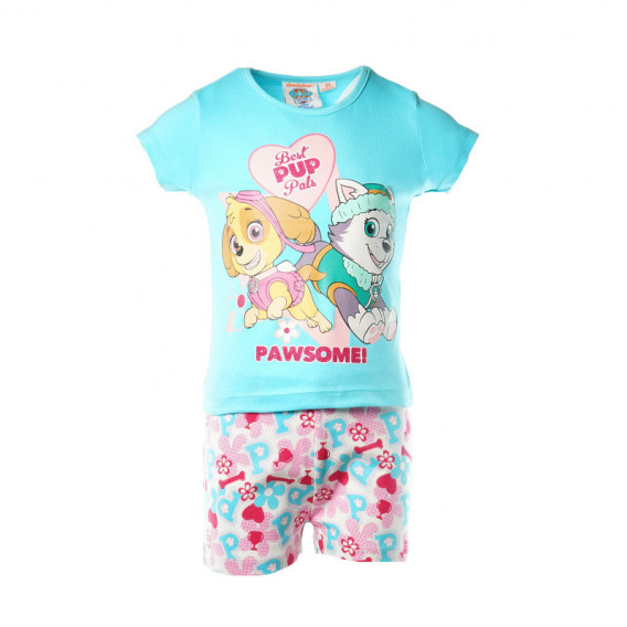 Памучна пижама за момиче с цветен принт KIABI 45402 