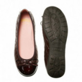 Черни обувки за момиче с лачена предна част и панделка Paola 45492 3