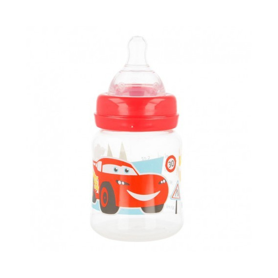 Полипропиленово шише за хранене, с биберон 2 капки, 0+ месеца, 240 мл, цвят: червен Cars 45609 6