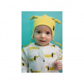 Памучна шапка с връзки и ушички за бебе - унисекс Pinokio 45818 2