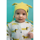 Памучна шапка с връзки и ушички за бебе - унисекс Pinokio 45820 4