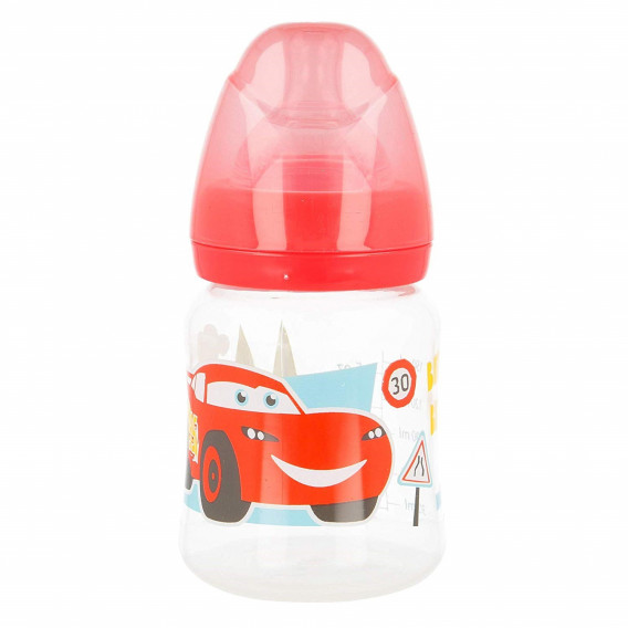 Полипропиленово шише за хранене с картинка, с биберон 2 капки, 0+ месеца, 150 мл, цвят: червен Cars 45836 2