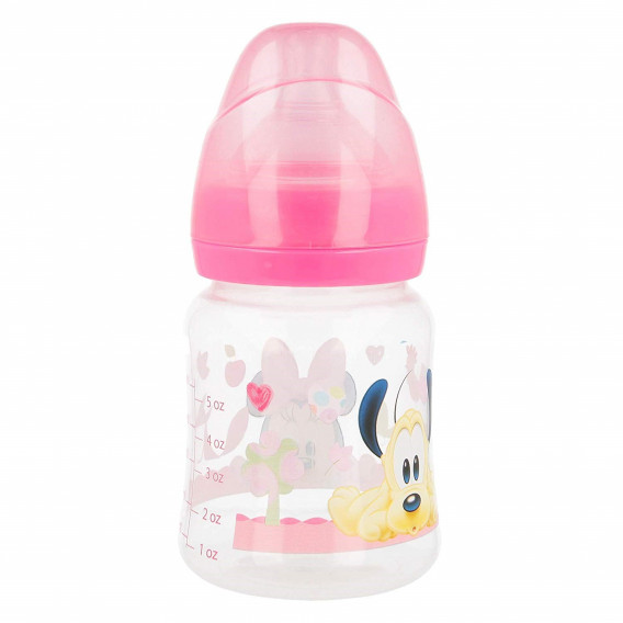 Полипропиленово шише за хранене Minnie Mouse, с биберон 2 капки, 0+ месеца, 150 мл, цвят: розов Minnie Mouse 45846 4