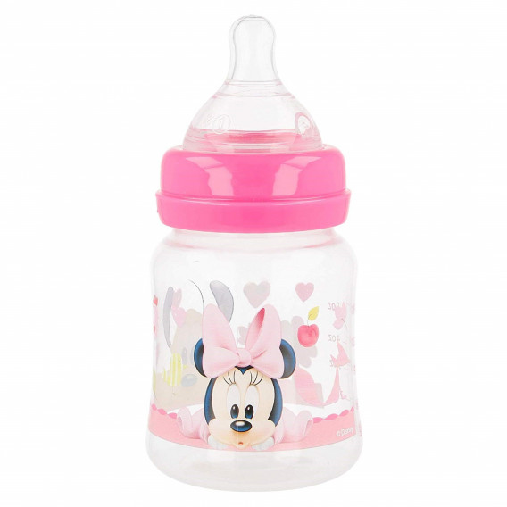 Полипропиленово шише за хранене Minnie Mouse, с биберон 2 капки, 0+ месеца, 150 мл, цвят: розов Minnie Mouse 45847 5