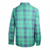 Памучна карирана риза с дълъг ръкав и копчета за момче Benetton 46000 2