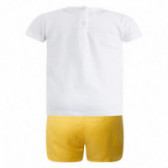 Canada House комплект от памучни шарена и бяла блуза с къс ръкав и жълти къси панталони за момиче Canada House 46092 2
