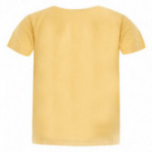 Canada House жълта памучна блуза с къс ръкав и картинка за момче Canada House 46131 2