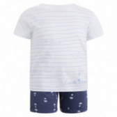 Canada House комплект от памучни летни блуза с къс ръкав и къси панталони на ластик с връзки за момче Canada House 46142 