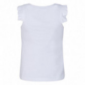 Памучна ежедневна блуза с къс ръкав с фотографска щампа за момиче Canada House 46196 2