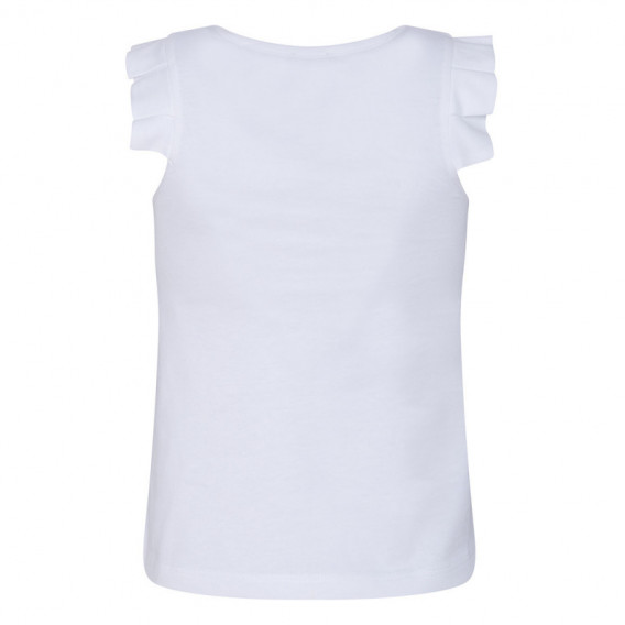 Памучна ежедневна блуза с къс ръкав с фотографска щампа за момиче Canada House 46196 2