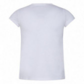 Класическа памучна тениска с къс ръкав и цветна щампа за момиче Canada House 46207 2