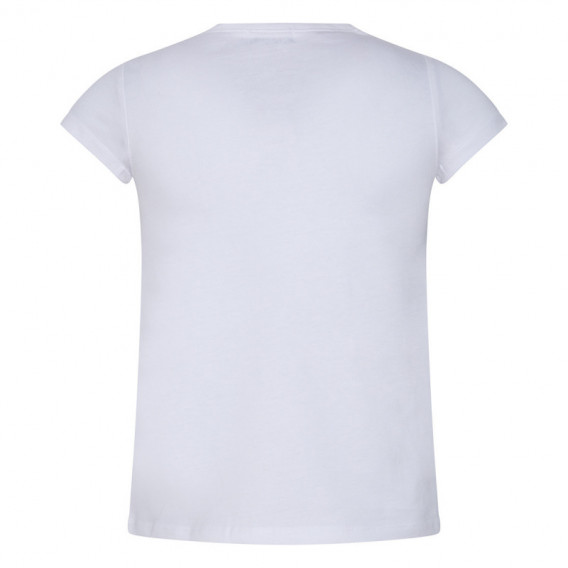 Класическа памучна тениска с къс ръкав и цветна щампа за момиче Canada House 46207 2
