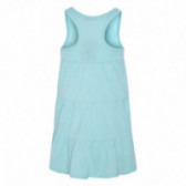 Памучна рокля без ръкави за момиче, светло синя Canada House 46225 2