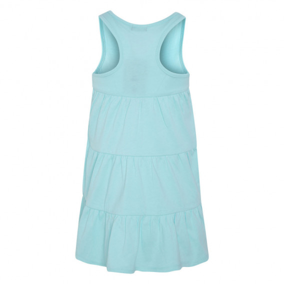 Памучна рокля без ръкави за момиче, светло синя Canada House 46225 2