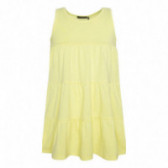 Лятна памучна рокля без ръкави за момиче, жълта Canada House 46226 