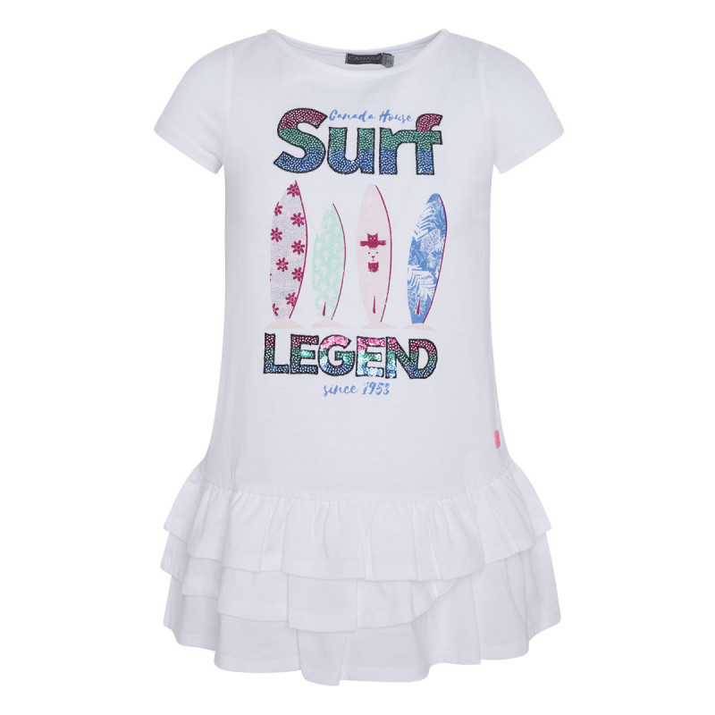 Canada House рокля с къс ръкав картинка и надпис Surf Legend за момиче  46250
