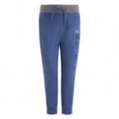 Canada House памучни спортни панталони за момиче в син цвят с широк ластик и връзки Canada House 46284 