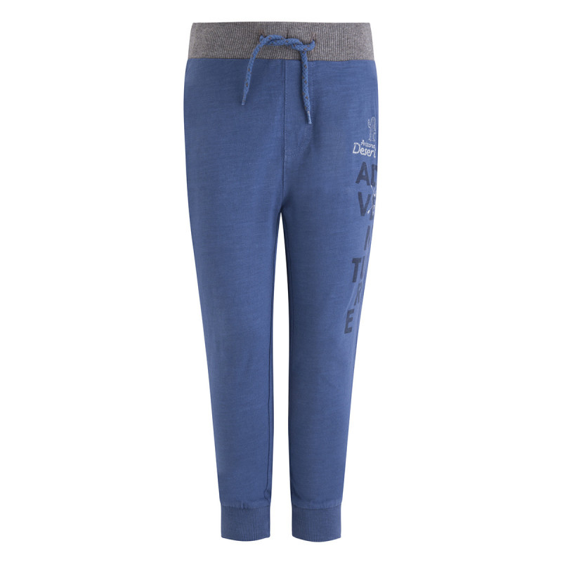 Canada House памучни спортни панталони за момиче в син цвят с широк ластик и връзки  46284