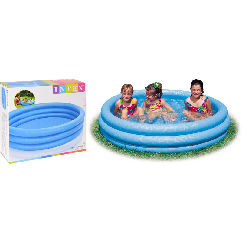 Надуваем басейн за деца с 3 ринга в морски цвят, 147 x 33 см  46379