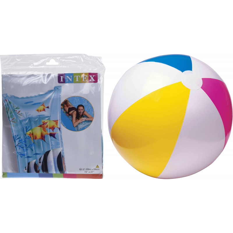 Класическа плажна цветна топка, 61 см.  46387