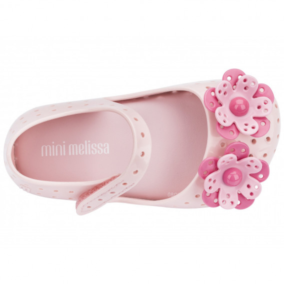 Обувка за момиче с цветенца в розово MINI MELISSA 46765 6
