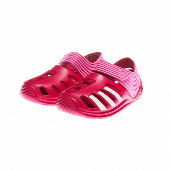 Силиконови сандали за момиче, цвят: червен Adidas 48409 