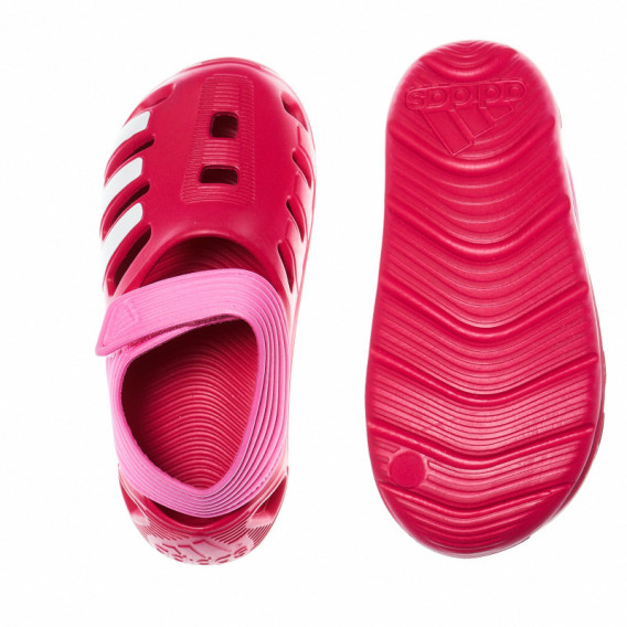 Силиконови сандали за момиче, цвят: червен Adidas 48411 3