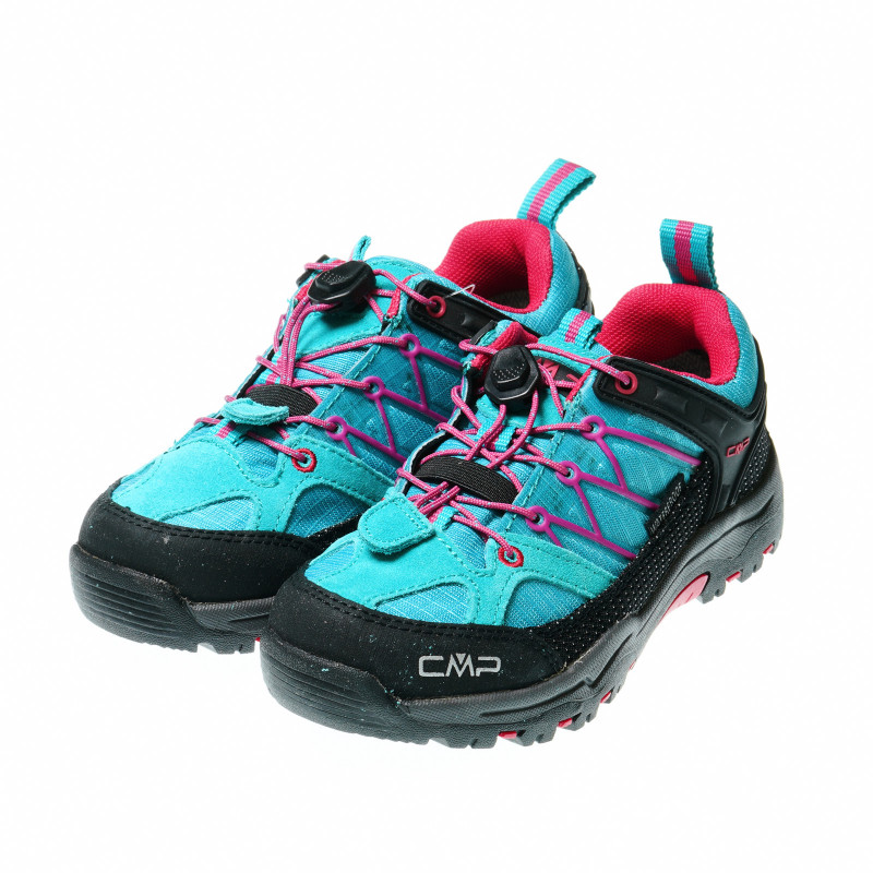 Спортни обувки за момиче в син цвят с розови връзки  48456