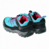 Спортни обувки за момиче в син цвят с розови връзки CMP 48457 2