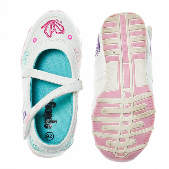 Бели обувки за момиче с апликация пеперуди Spicy 48487 3