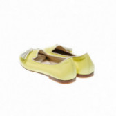 Жълти обувки за момиче с кожени ресни Florens 48873 2