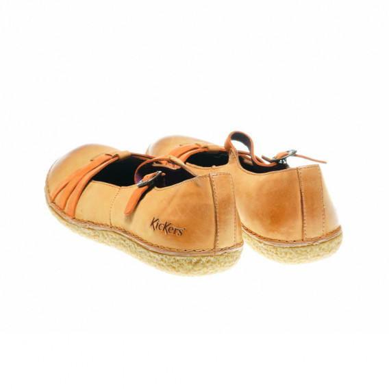 Обувки за момиче от естествена кожа с кожени ленти KICKERS 48918 4