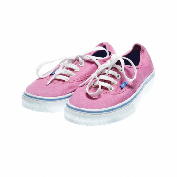 розови гуменки с бели подметки за момиче Vans 49153 