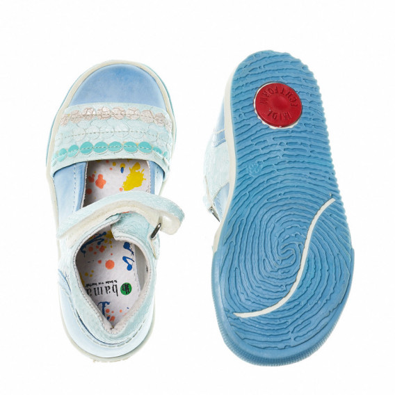 Сини обувки за момиче с апликация на точки Bama 49176 3