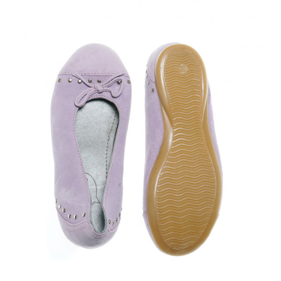 Велурени обувки за момиче в лилав цвят STUPS 49241 3