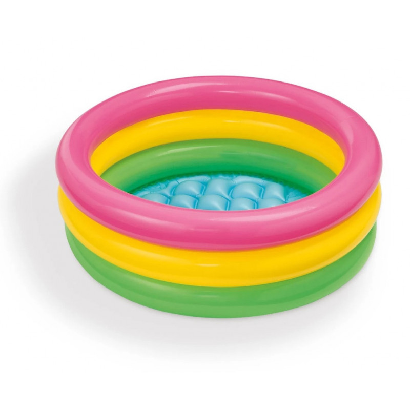 Бебешки надуваем басейн с 3 цветни ринга  49830