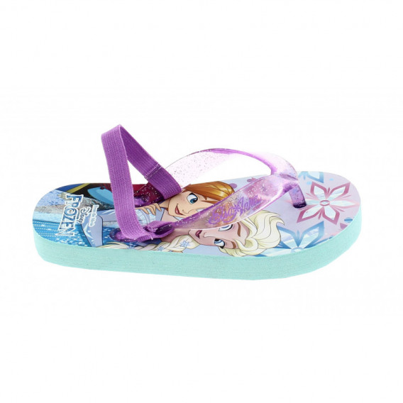 Frozen джапанки за момиче с лилави каишки Disney 50409 