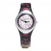 Часовник с цветна каишка за момиче черен ANGEL BLISS 50521 
