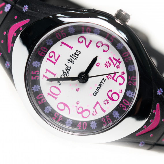 Часовник с цветна каишка за момиче черен ANGEL BLISS 50525 5