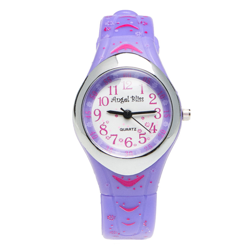 Луксозен часовник за момиче лилав  50536