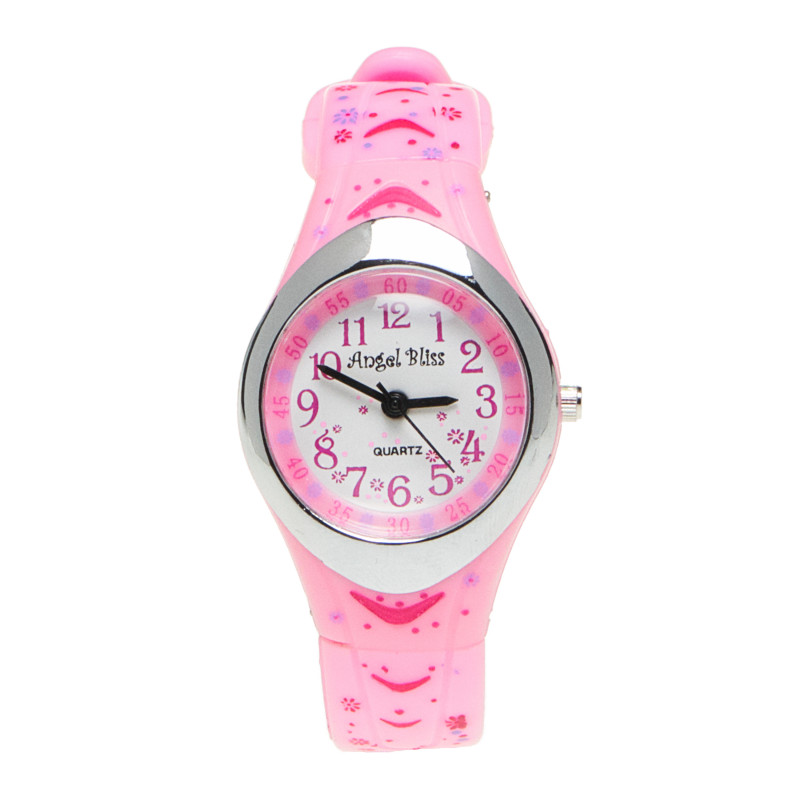 Луксозен часовник за момиче светло розов  50546