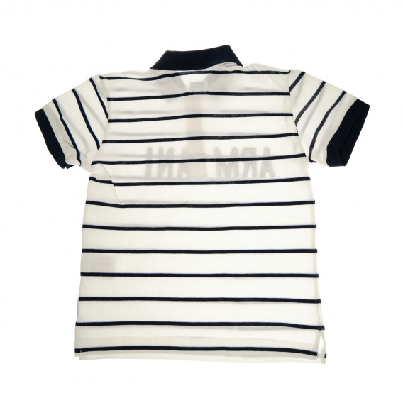 Памучна Armani блуза на райе с къс ръкав за момче Armani 50579 2