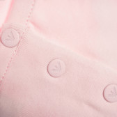 Памучна розова блуза с къс ръкав и принт отпред  за бебе момиче Armani 50583 2