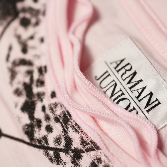 Памучна блуза с дълъг ръкав и нежен принт за бебе момиче Armani 50591 4