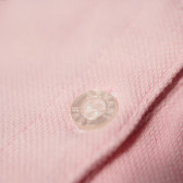 Памучна розова блуза с къс ръкав и яка за бебе момиче Armani 50598 4