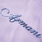 Armani памучна лилава блуза с дълъг ръкав за момиче Armani 50611 3