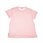 Памучна блуза изчистена с къс ръкав за бебе момиче Armani 50613 2