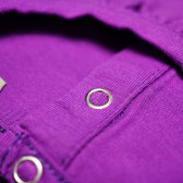 Памучна лилава блуза с къс ръкав за бебе момиче и щампа Armani 50625 4