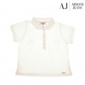 Памучна блуза с къс ръкав и принт отпред за бебе момиче Armani 50719 